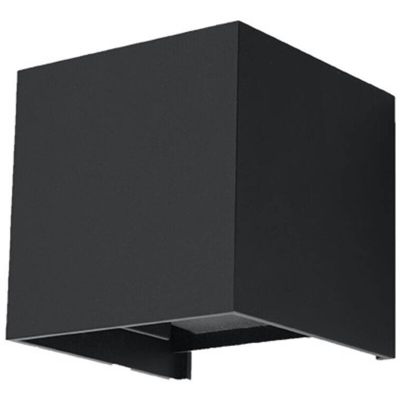 Lampada da parete Luca nero 10x10x10cm Sollux
