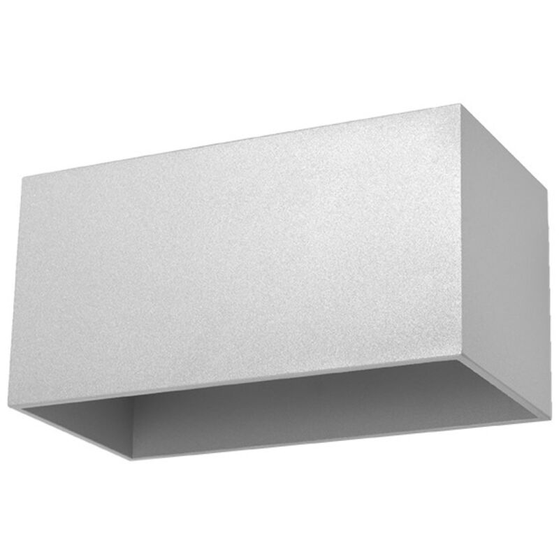 Lampada da parete Quad grigio 20x10x12cm Sollux