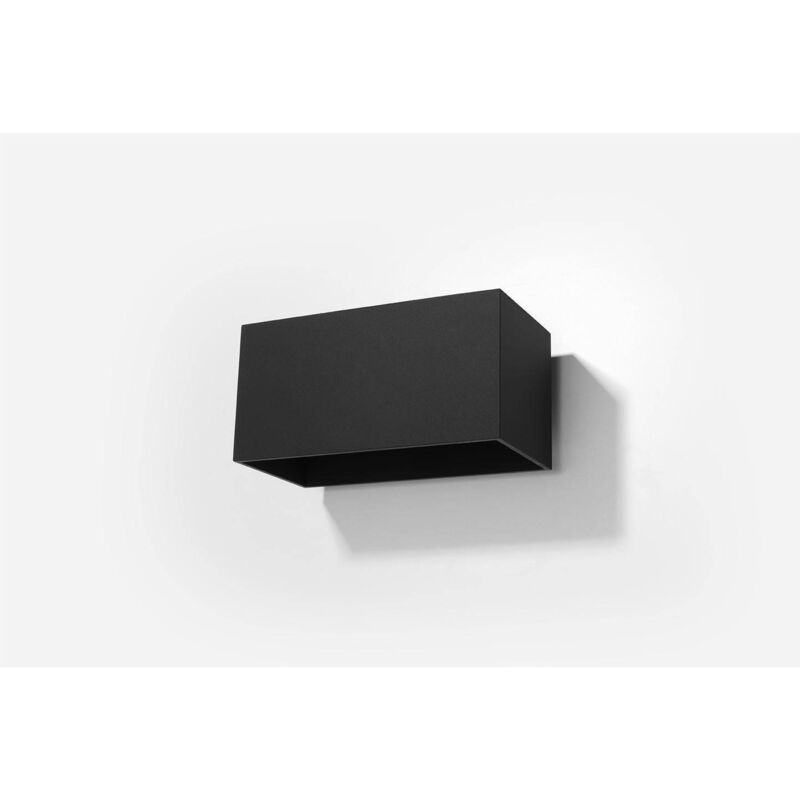 Sollux - quad maxi - 2 Light Up Down Flush Lampada da parete Nera