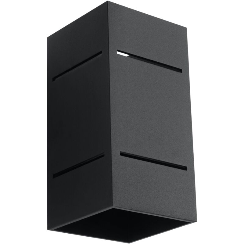Lampada da parete Blocco nero 10x20x12cm Sollux