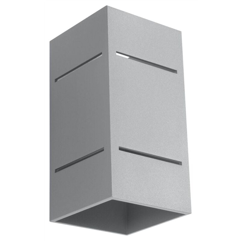 Blocco - 1 Light Flush Wall Light Grigio, G9 - Sollux