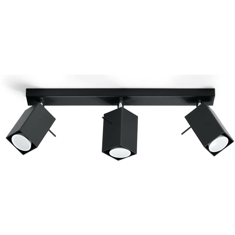 Image of Soffitto luce merida 3 l nero: 45, b: 8, h: 15, GU10, dimmable
