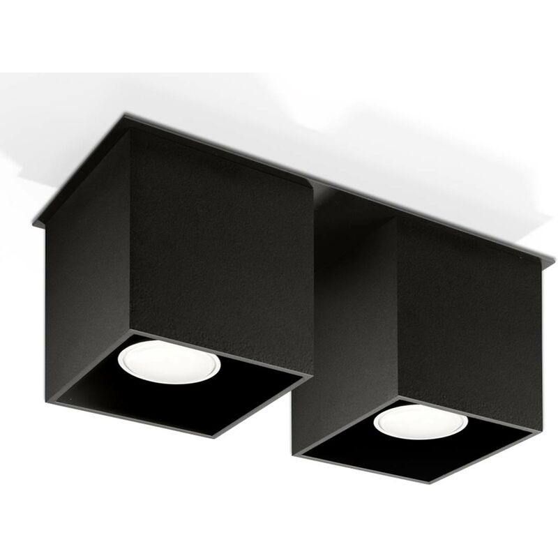Image of Soffitto luce quad 2 l nero: 26, b: 11, h: 12, GU10, dimmable