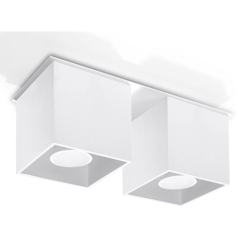 Image of Sollux - Soffitto quad luce 2 l bianco: 26, b: 11, h: 12, GU10, dimmable