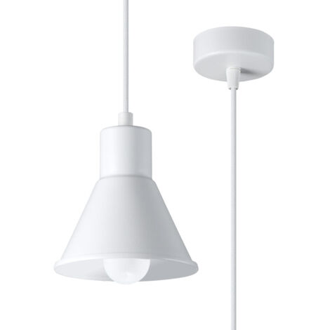 Sollux Lighting Taleja Plafonnier suspendu Dome, blanc, 1x E27