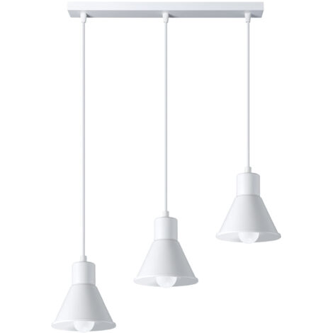Sollux Lighting Taleja Stab-Pendel-Deckenleuchte, Weiß, 3x E27