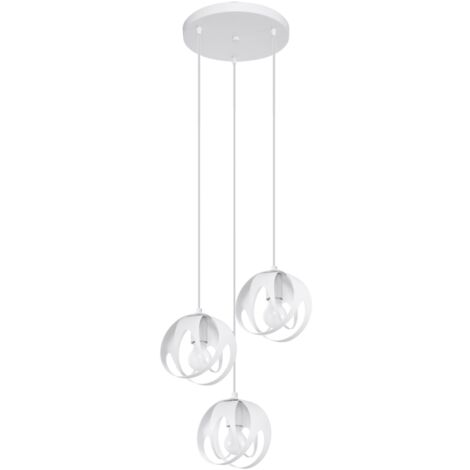 Sollux Lighting Tulos Cluster-Pendel-Deckenleuchte, Weiß, 3x E27