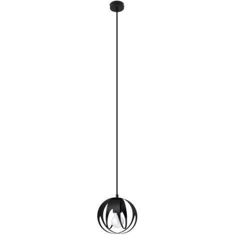 Sollux Lighting Tulos Kugelpendel-Deckenleuchte, Schwarz, 1x E27