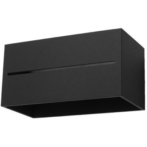 Sollux LOBO MAXI - 2 Light Up Down Flush Wandleuchte Schwarz