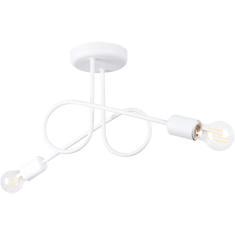Sollux Loop Soffitto semi-incassato minimalista 2 luci bianco