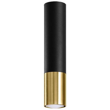 Sollux LOOPEZ Plafonniers encastrables Flush Light Noir, Or GU10