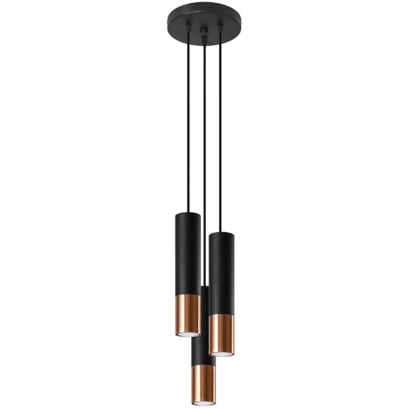 Image of Sollux - loopez 3P black/copper pendant&hellip;