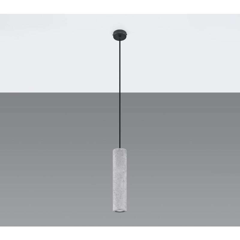 Sollux - Suspension luvo 1 acier/béton noir/gris GU10 SL.0653 solllux