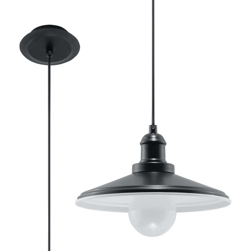 

Sollux Lighting - Sollux MARE - 1 lámpara colgante de techo tipo domo negro, E27