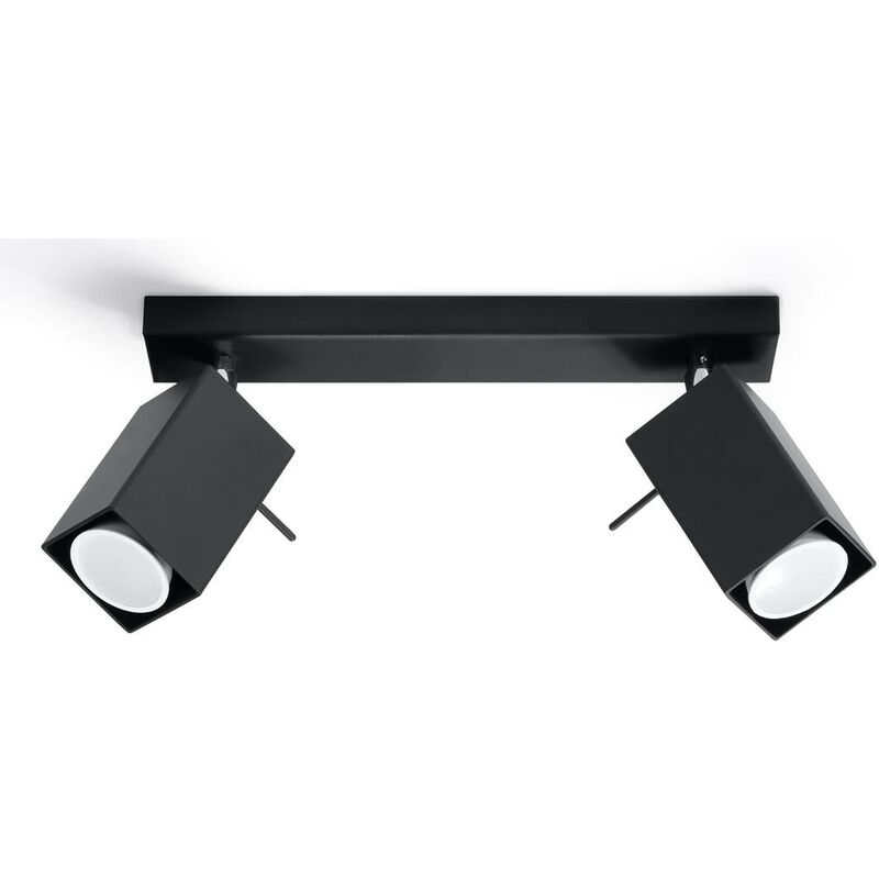 Image of Soffitto luce merida 2 l nero: 30, b: 8, h: 15, GU10, dimmable