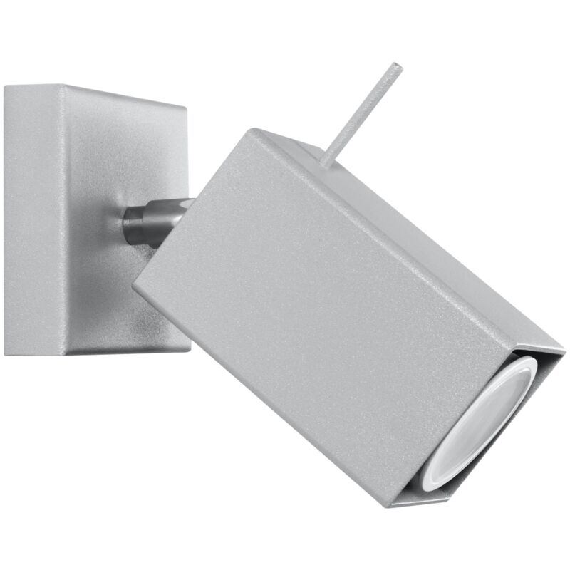 Lampada da parete Merida grigio 8x8x16cm Sollux