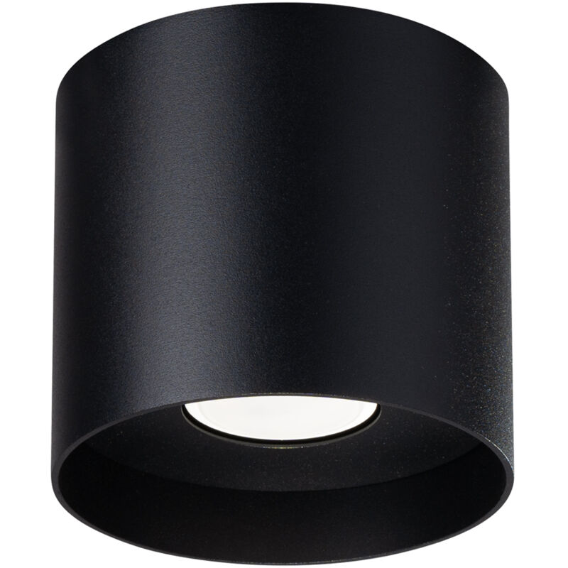 Image of Sollux - Mika Downlight de superficie minimalista rotonda nera 1x GU10