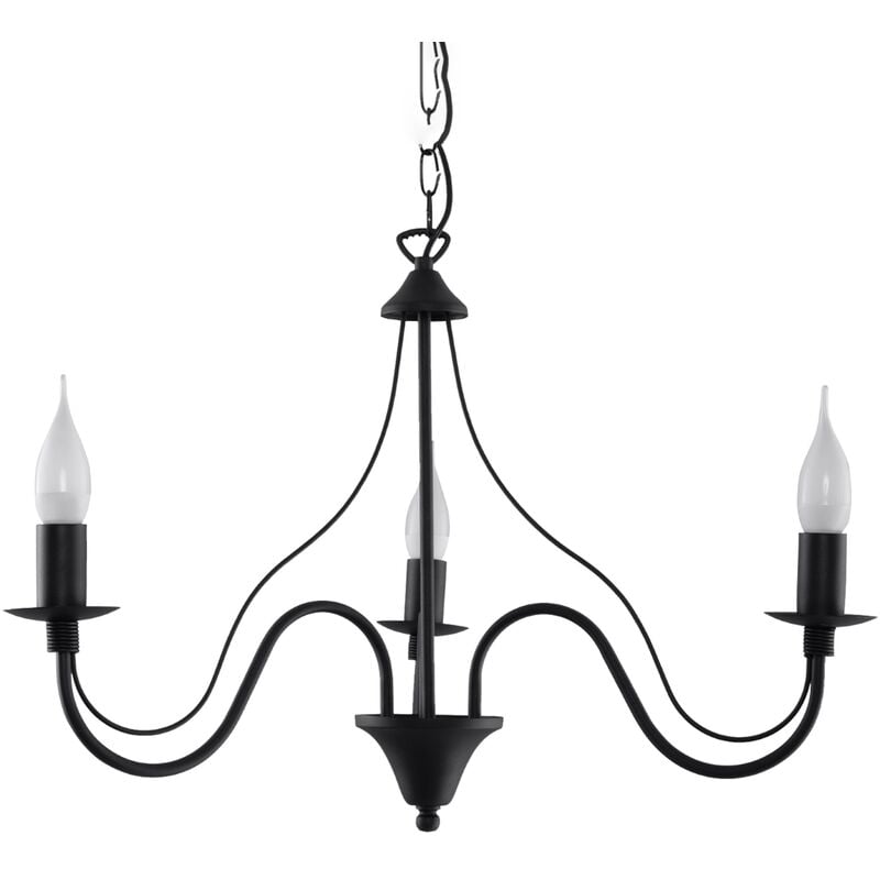 Lustre Minerwa acier 3xE14 Sollux