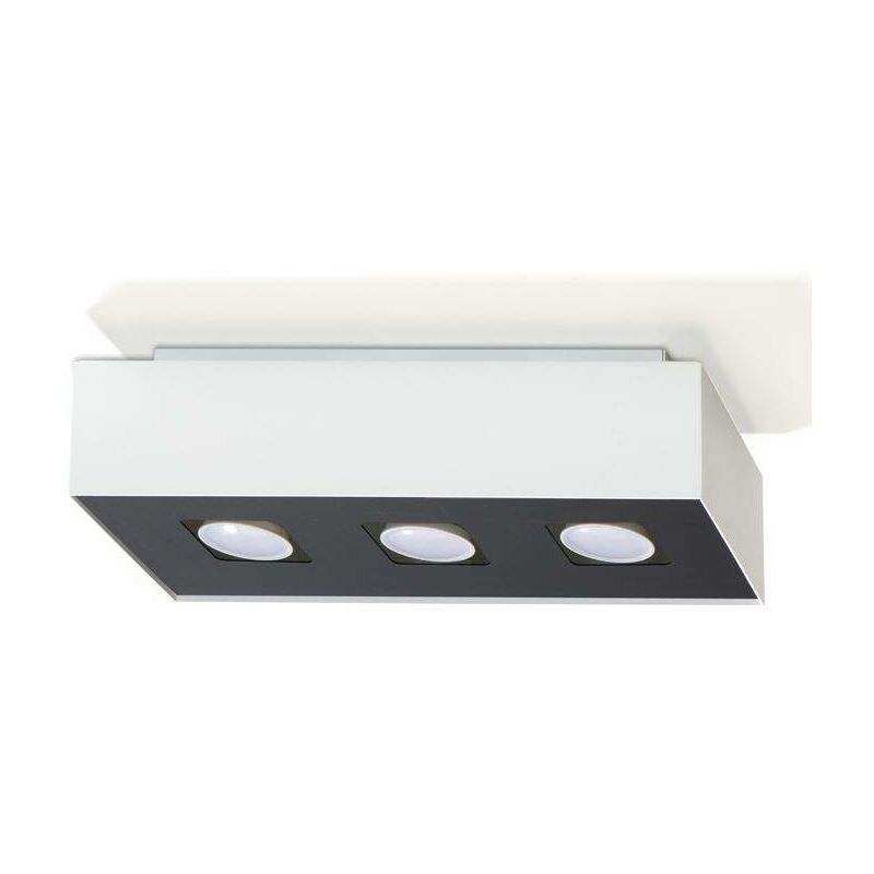 

Sollux Lighting - Sollux MONO - Lámpara de techo empotrada de 3 luces Blanca y Negra, GU10