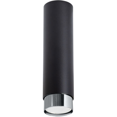 Sollux Nero Lampada da soffitto moderna da superficie grande nera, cromata