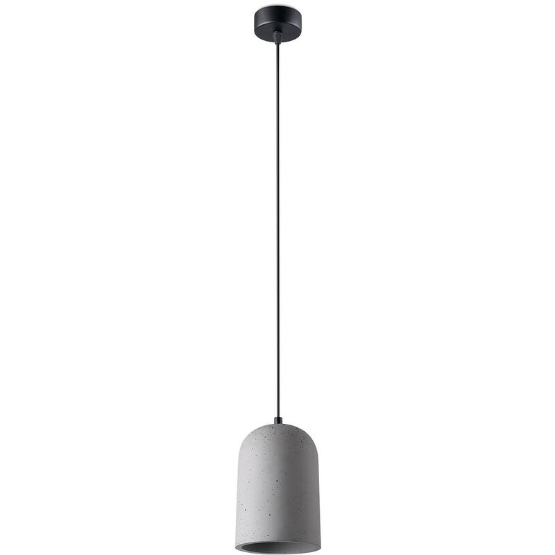 Image of Sollux - Lampada a sospensione nimis E27 1 x 15W pvc, cemento nero/grigio Ø14,5 cm h: 125 cm dimmerabile