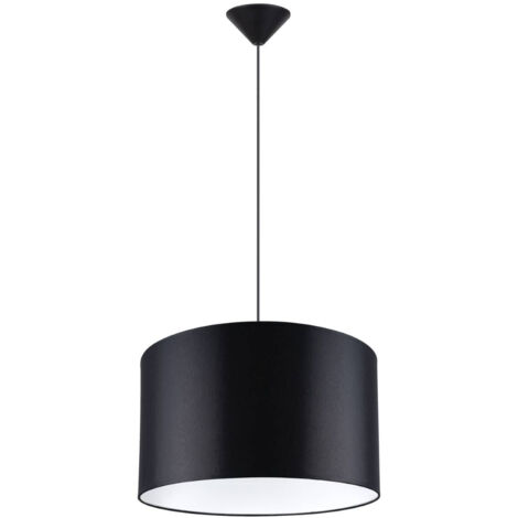 Sollux Nova Plafonnier à Suspension Cylindrique 40cm Noir