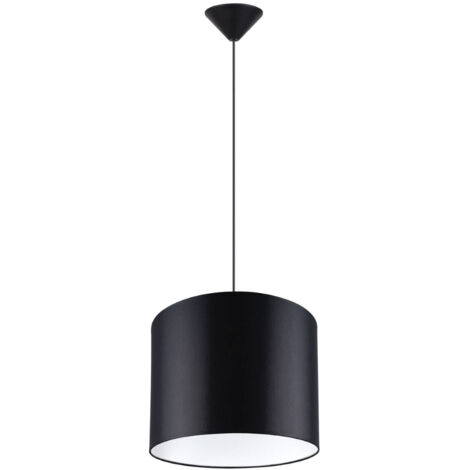 Sollux Nova Zylindrische Pendel-Deckenleuchte 30cm Schwarz