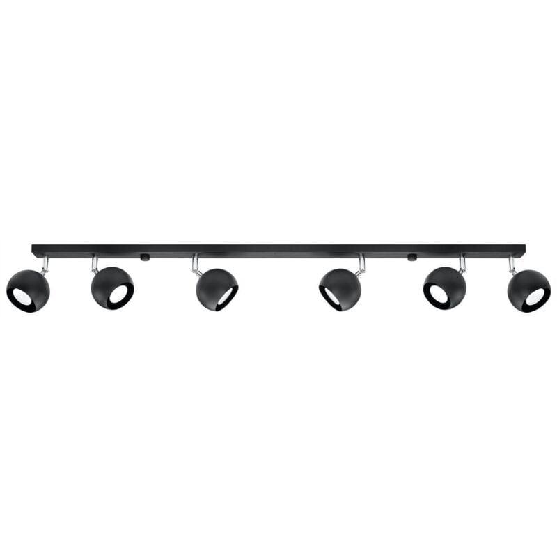 Oculare - 6 Light Spotlight Bar Nero, GU10 - Sollux
