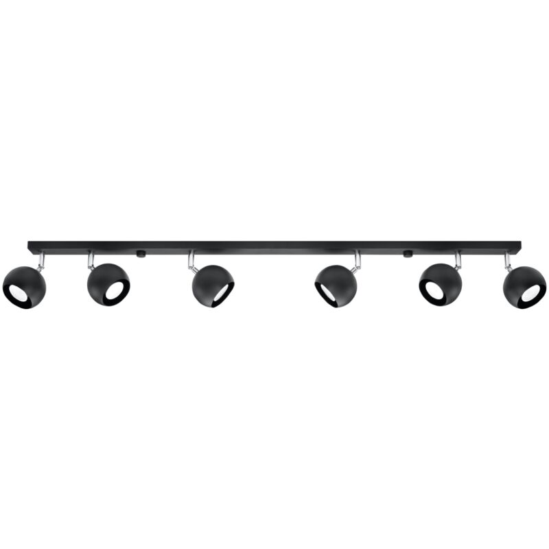 Sollux - oculare - Barre de projecteur à 6 lumières noir, GU10