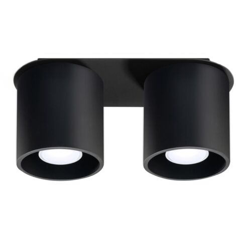Sollux ORBIS - 2 Light Suface Mounted Downlight Schwarz, GU10