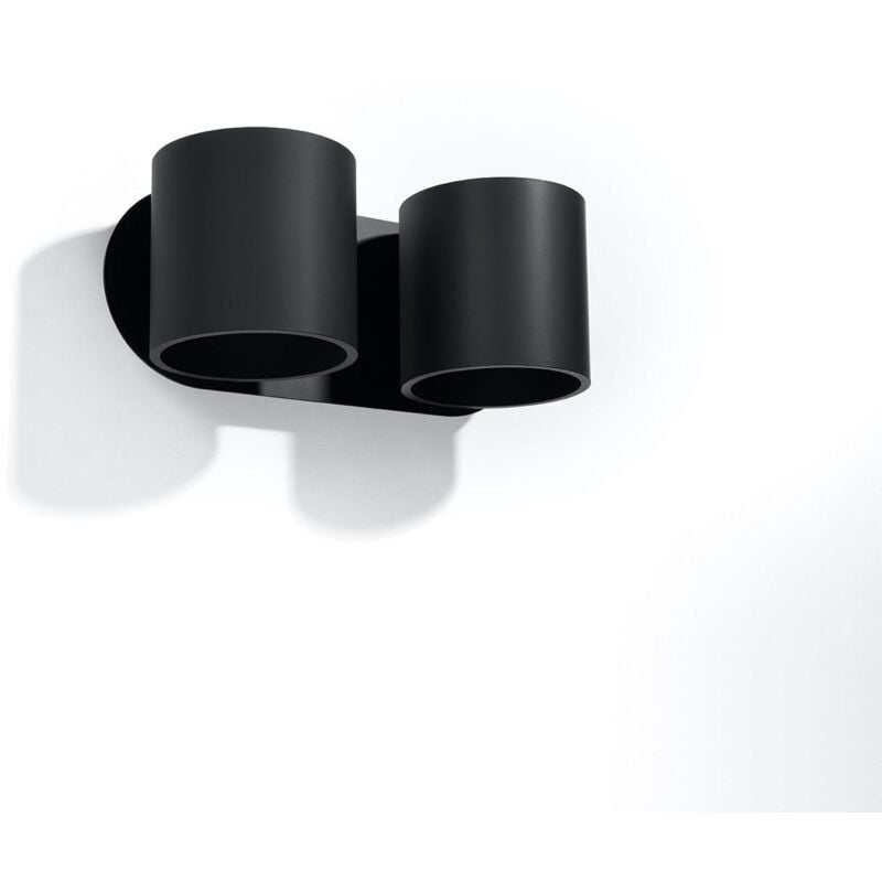 Applique Murale Aluminium Orbis 2 Sollux Noir