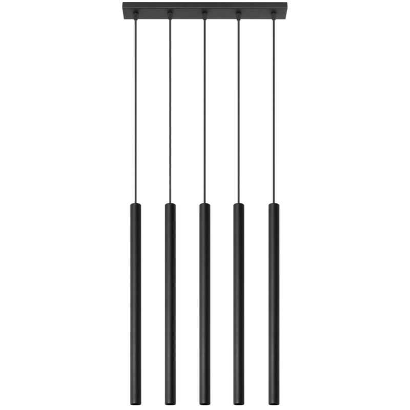 Lampada a sospensione Pastelo nero 45x90x5cm Sollux