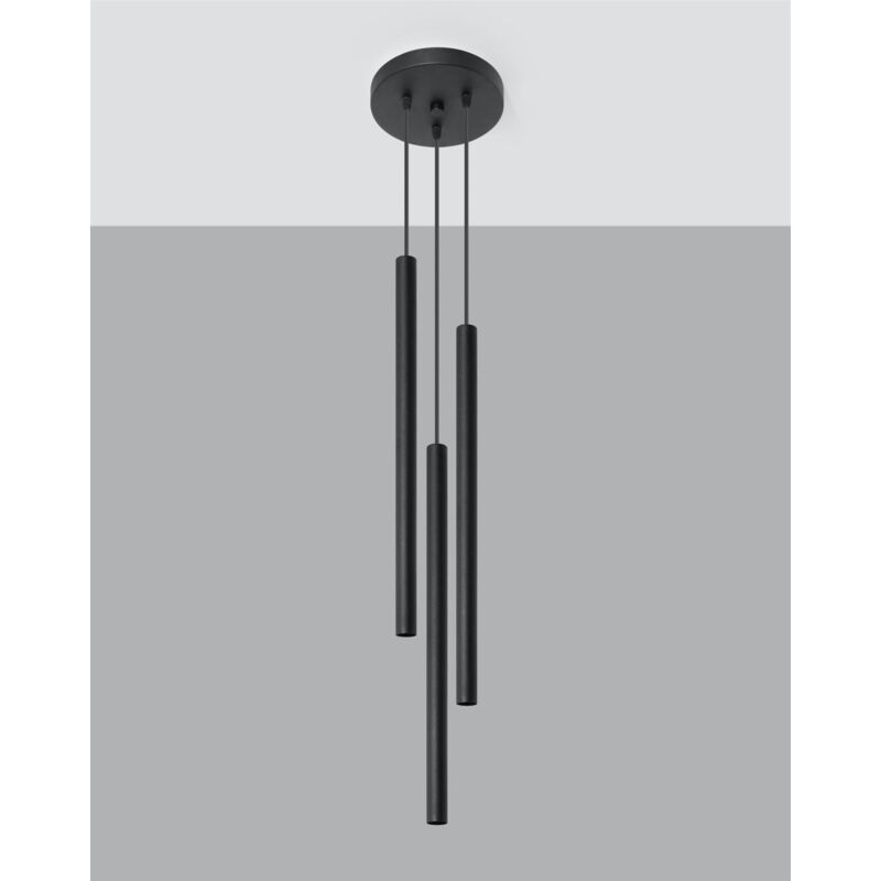 Sollux - Suspension pastelo 3xG9 Noir SL.0471