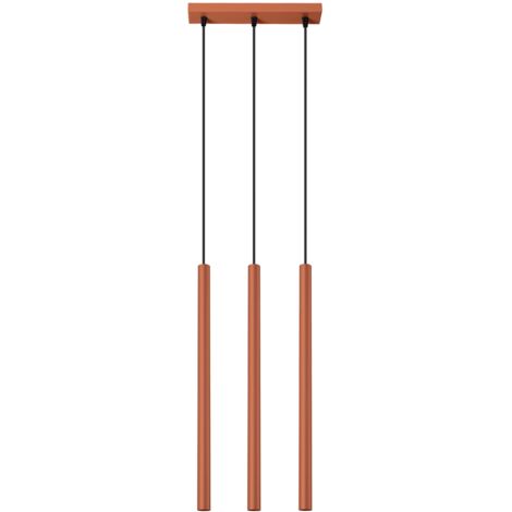 Sollux Pastelo Moderne Bar-Pendelleuchte 3-flammig Rot-Ocker