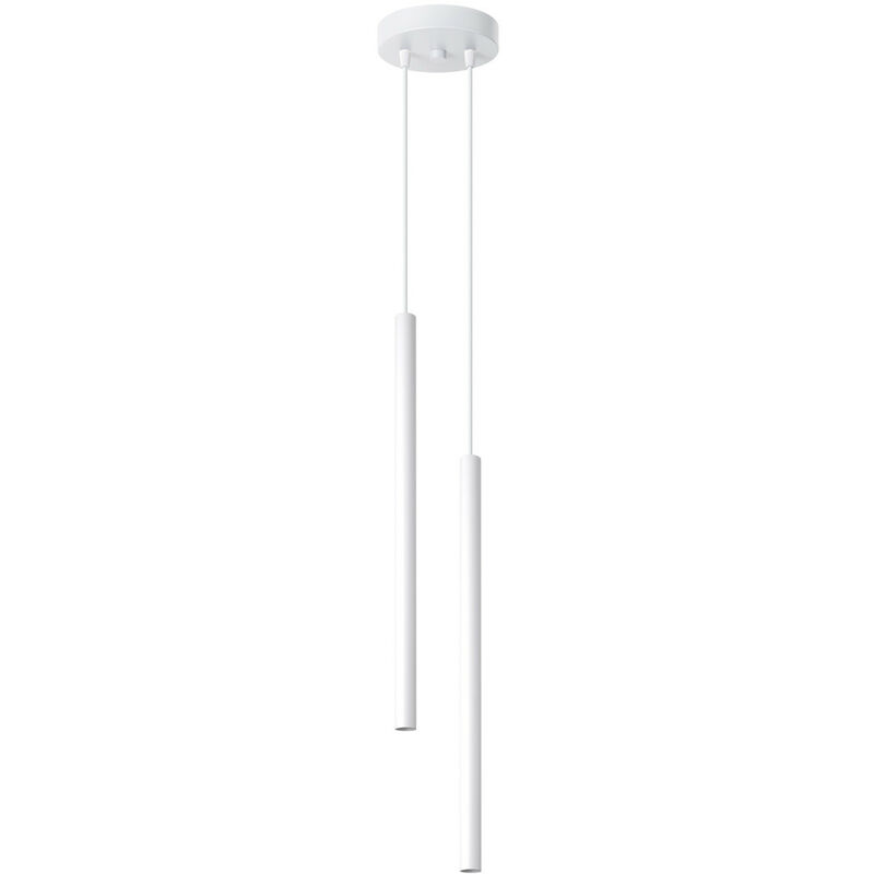 Image of Pastelo G9 lampada a sospensione 2 x 8W acciaio bianco L:15cm L:15cm A:118cm dimmerabile