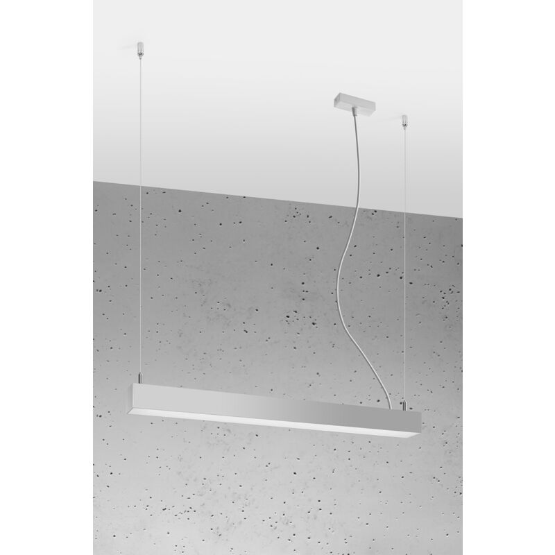 Pinne Suspension Barre Droite Linéaire led 95cm Intégré Gris Clair 4000K - Sollux
