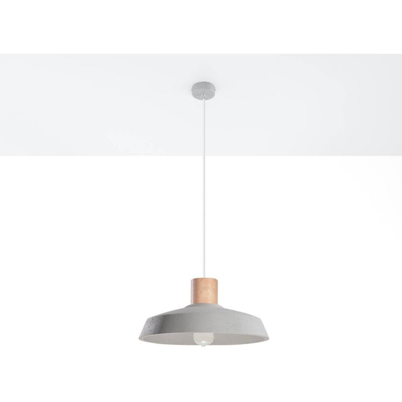 Ledkia - Suspension afra en béton E27 blanc Sollux SL.0282