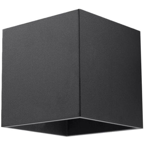 Sollux QUAD - 1 Light Up Down Wall Light Schwarz, G9