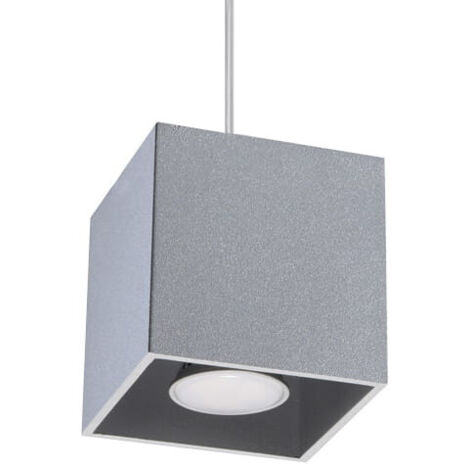 Sollux QUAD - Lampada a sospensione a 1 luce grigia, GU10