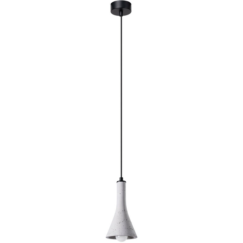 Image of Lampada a sospensione rea E14 1 x 12W grigio cemento L:12cm L:12cm H:125cm dimmerabile