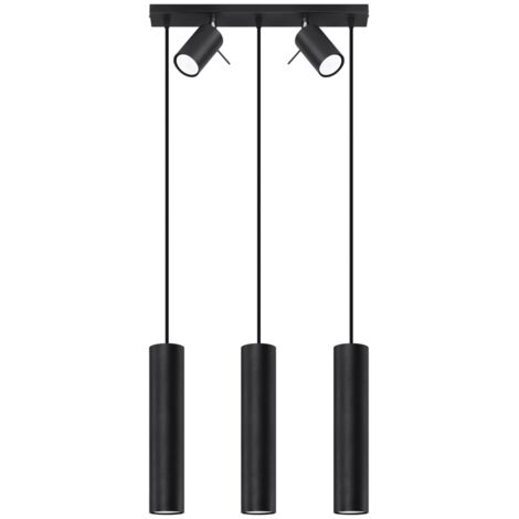 Sollux Ring Bar-Anhänger-Deckenleuchte Schwarz