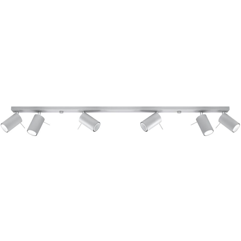 Plafonnier Ring acier 6xGU10 Sollux