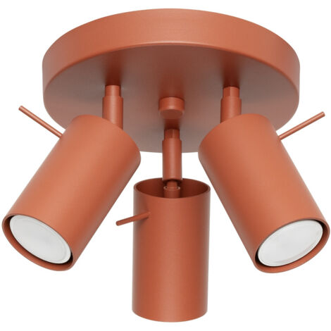 Sollux Ring Faretto da soffitto moderno Cluster 3 luci rosso ocra