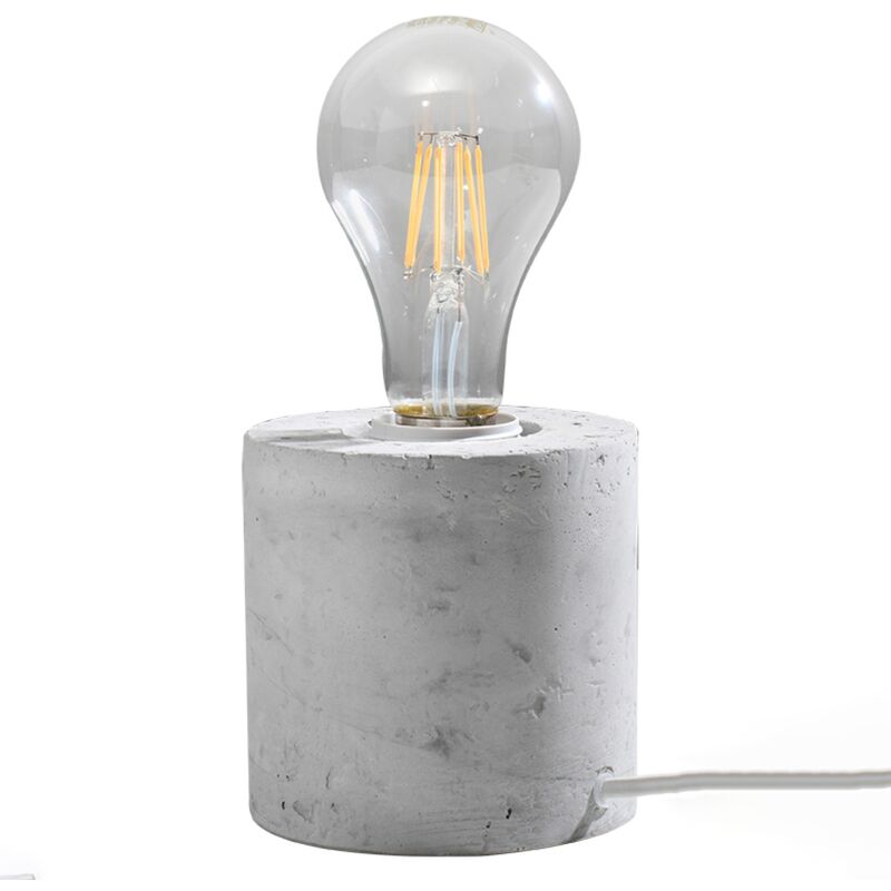 Sollux - Lampe de bureau Salgado béton 1xE27