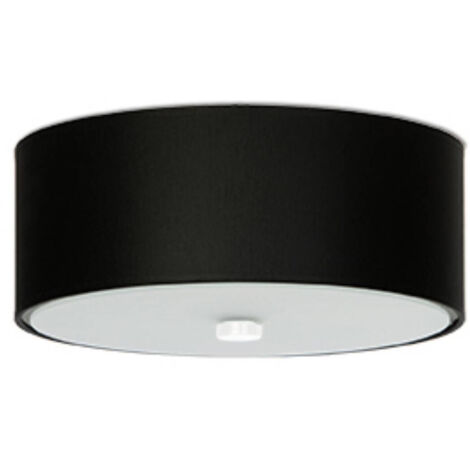 Sollux SKALA Plafonnier Cylindrique Noir 30cm E27