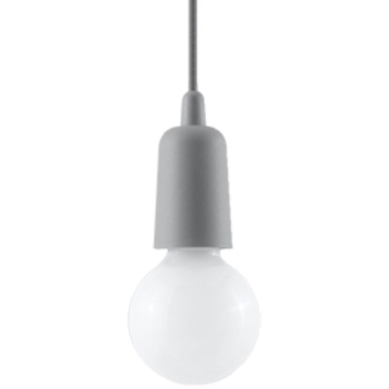 Lampada a sospensione Diego grigio 9x90x9cm Sollux