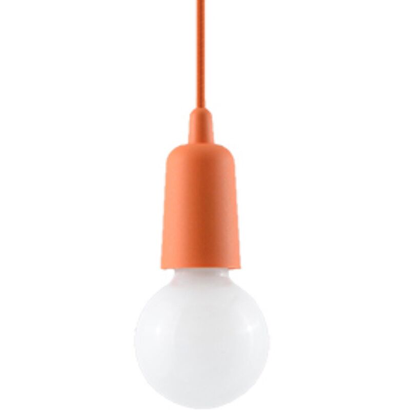 Lampada a sospensione Diego arancia 9x90x9cm Sollux