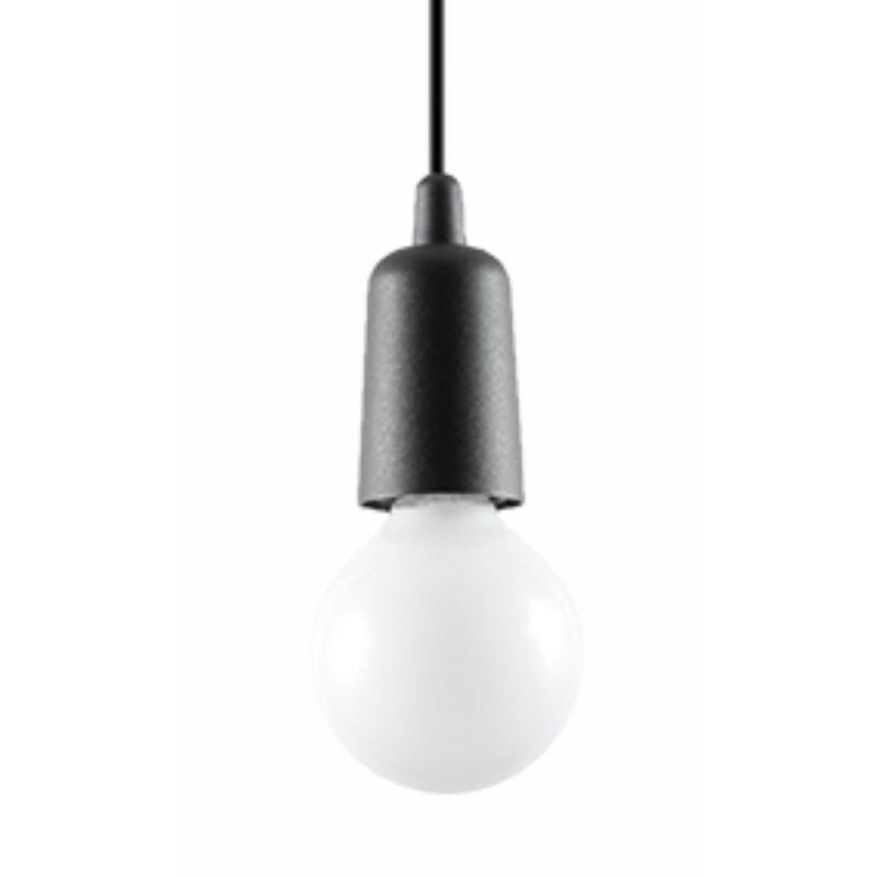 Lampada a sospensione Diego nero 9x90x9cm Sollux