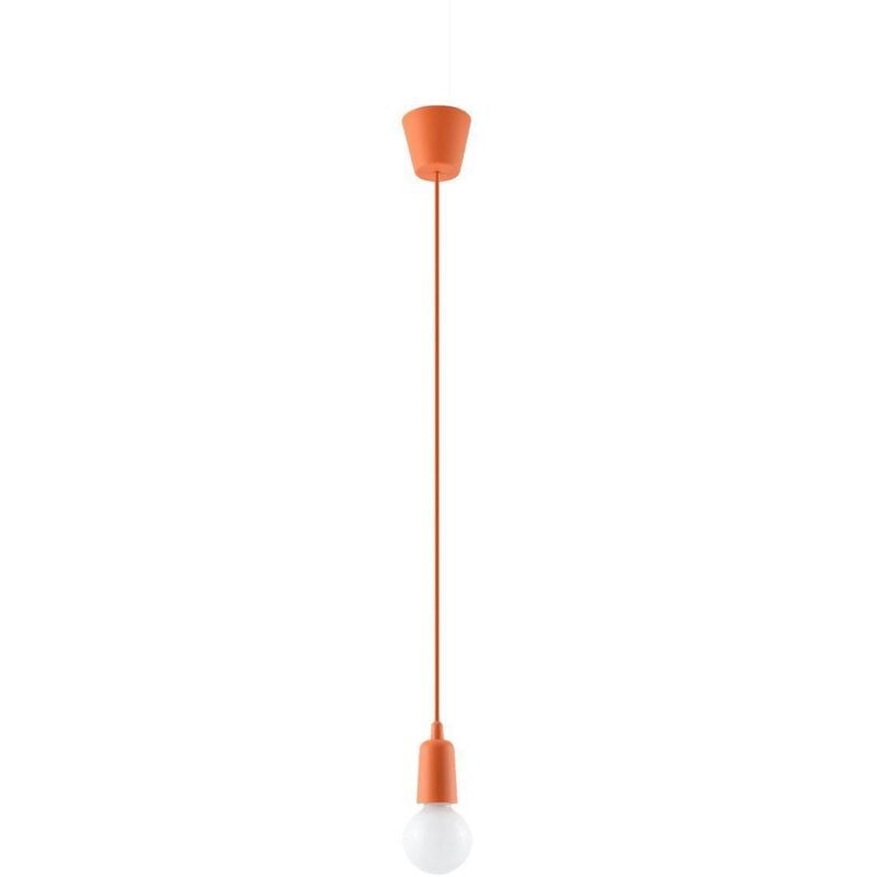 Diego - 1 Luce Sospensione Soffitto Arancione - Sollux
