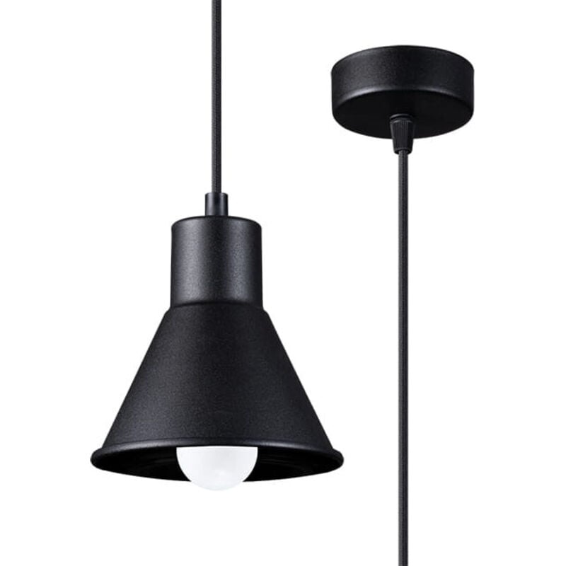 Sollux Lighting Taleja Dome Pendel-Deckenleuchte, Schwarz, 1x E27